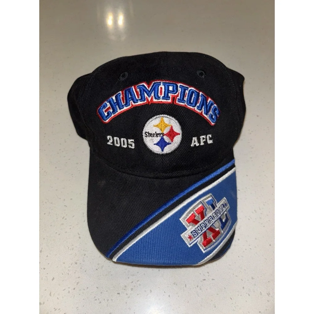Vintage Steelers 2005 AFC Conference Champions Reebok Adjustable Hat NFL